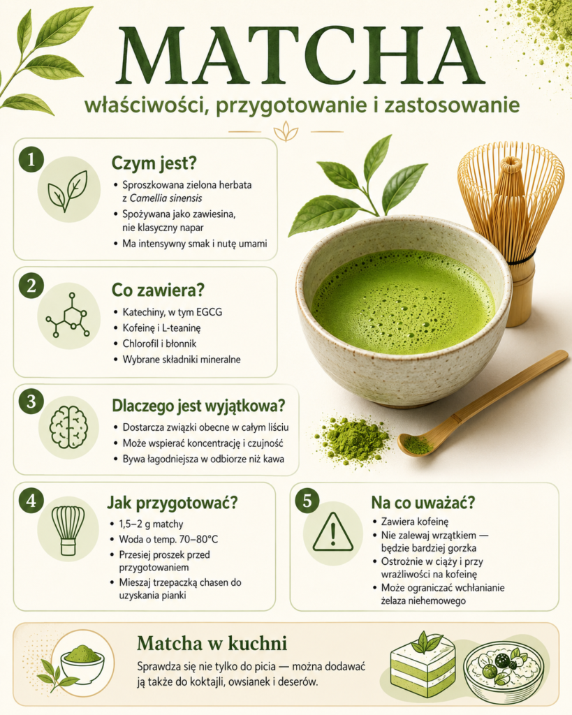 Matcha, właściwości i zastosowanie